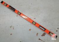 NEW Johnson 48" Heavy Duty Aluminum I-Beam Level, 4 Vials, Grip Tight,