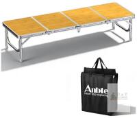 NEW Anbte 4ft Low Folding Picnic Table, 45.67" x 15.74" x 10.31", Yellow, 66 lbs Capacity