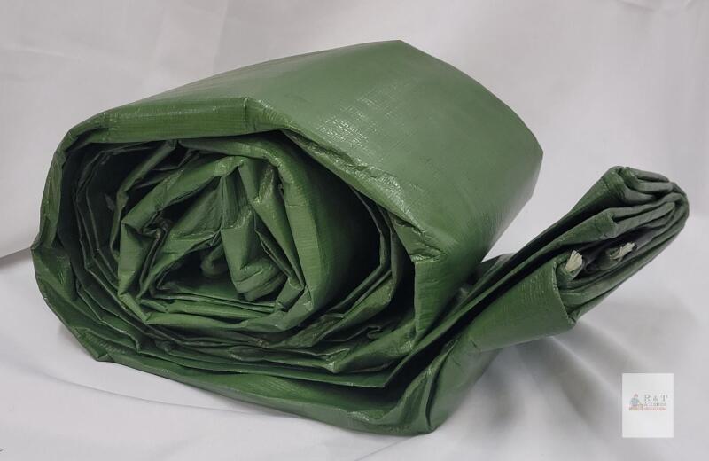 NEW 10X10 Green Heavy Duty Polyethylene Tarp, Metal Grommets, Waterproof, Reinforced Edges