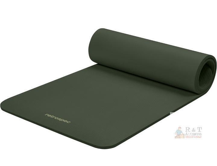NEW Retrospec Solana Yoga Mat 72"x24", 0.5" Thick, Non-Slip, Olive, w/ Carry Strap