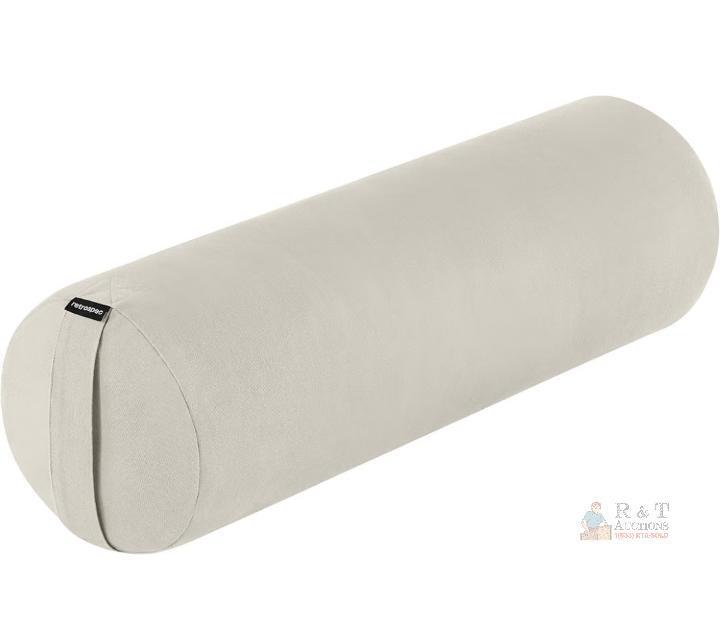 NEW Retrospec Sequoia Yoga Bolster Pillow, 28" x 10", 100% Cotton Cover, Built-in Handle