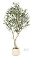 NEW Realead 6ft Artificial Olive Tree with Planter, Realistic Faux Leaves, Thick Trunk, 11" Pot