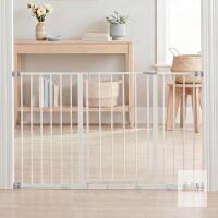 NEW Regalo 1185DS Metal Walk-Through Baby Safety Gate, 29"-47" Wide, 30" Tall, White