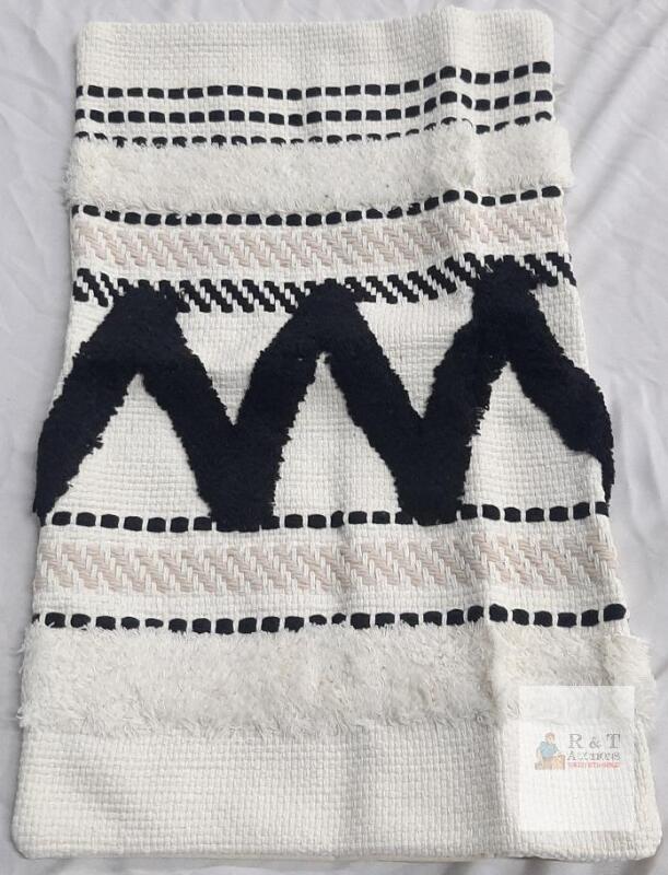 Dremisland Black Waves Decorative Pillow Cover 12"x20" with Invisible Zipper