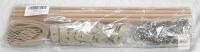 NEW Wollibao Wall Mounted Organizer Kit with 5 Wooden Rods and Leather Straps