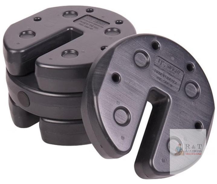 NEW US Weight Interlocking Canopy Weights 7.5 lbs Plates Set of 4, Black, Fits 1.25&rdquo; Poles