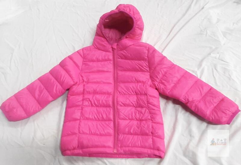 NEW Pink Children's Puffer Jacket with Hood Size 110 Yixin Yutong, Zipper Closure