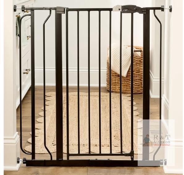 NEW Regalo Easy Step Extra Tall Walk Thru Baby Gate, Black, 36" Height, 29-36.5" Width, Steel