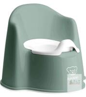 BabyBj&ouml;rn Potty Chair, BPA-Free Plastic, Removable Pot, Green/White, Non-Slip Base