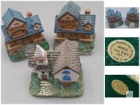 Miniature Village Trio, Two Stores & One Church