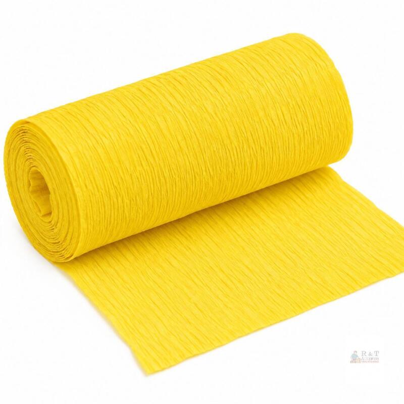 New 7.5ft Yellow Crepe Paper Roll