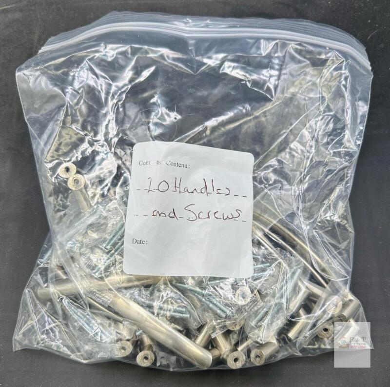20 Satin Nickel 3&rdquo; Cabinet Drawer Bar Pull Handles with Screws, Curved Arch Style read desc