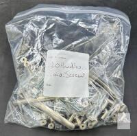 20 Satin Nickel 3&rdquo; Cabinet Drawer Bar Pull Handles with Screws, Curved Arch Style read desc