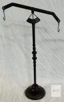 Vintage Tabletop Balance Scale with Decorative Base and Removable Arm