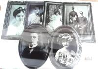 6-Piece Lenticular Haunted Family Portrait Set &ndash; 8x10 & 7x9 Inch Optical Illusion Halloween Decor