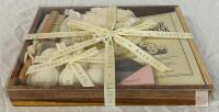Baskits Spa Essentials Gift Set, Empress & Co., Wooden Box, 4 Bath Bombs, Brush, Cucumber Mask
