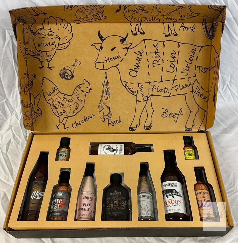 Smokehouse BBQ Sauces, Rubs & Salts Gift Set - 11 Flavor Variety, 305ml Sauces, 261g Rubs/Salts