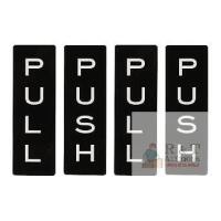 New 5x1.7" Push Pull Door Sign, 2 Pairs Acrylic Self-Adhesive Back Sign Door Sticker Sign