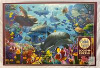 Cobble Hill Coral Sea 2000-Piece Puzzle, Random Cut, Poster Included, Made in USA SEALED