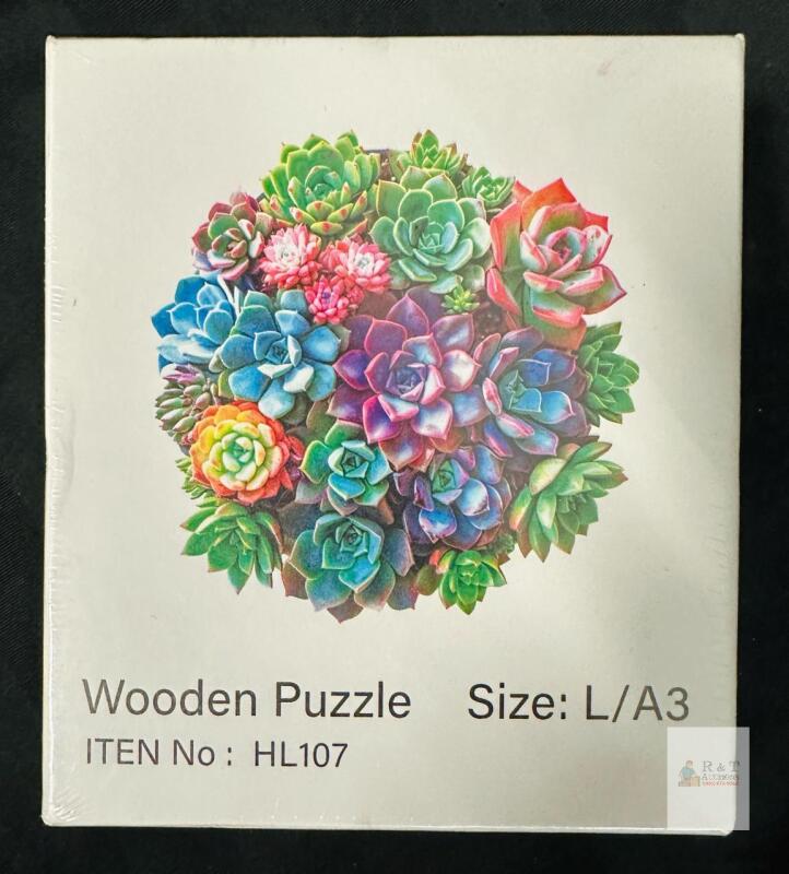 Yiwu Haoliang HL107 Wooden Puzzle, Succulent Design, Approx. 150 Pieces, A3 Size