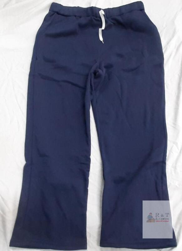 NEW Navy Blue Unisex Medium Sweatpants with Drawstring Waist and Elastic Cuffs