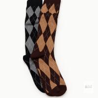 2 NEW PAIR ADULT -Argyle-Pattern Long Socks