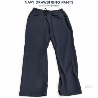 New Navy Drawstring Pants with Pockets, Size S