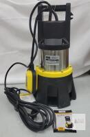 New , No Box - Sump Pump Submersible 7000GPH Stainless Steel Water Pump for Pool Draining 1.5HP Utility Pump with Adjustable Float Switch 16FT Power Cord .