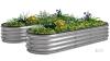 2 New - 6 x 2 x 1 ft Galvanized Raised Garden Beds, Silver