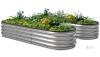 2 New - 6 x 2 x 1 ft Galvanized Raised Garden Beds, Silver - 2
