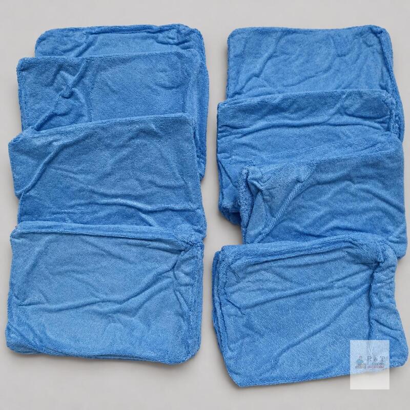 New Set of 8 Blue Microfiber Car-Wash Cloth- Sponge like
