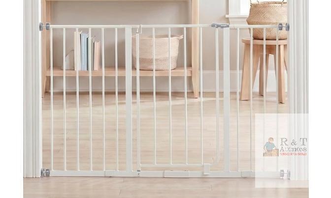 NEW Regalo Easy Open 47-Inch Super Wide Walk Thru Baby Gate, White, All-Steel, 30" Tall