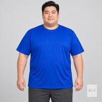 NEW 4XL Blue 100% Polyester Short Sleeve T-Shirt,