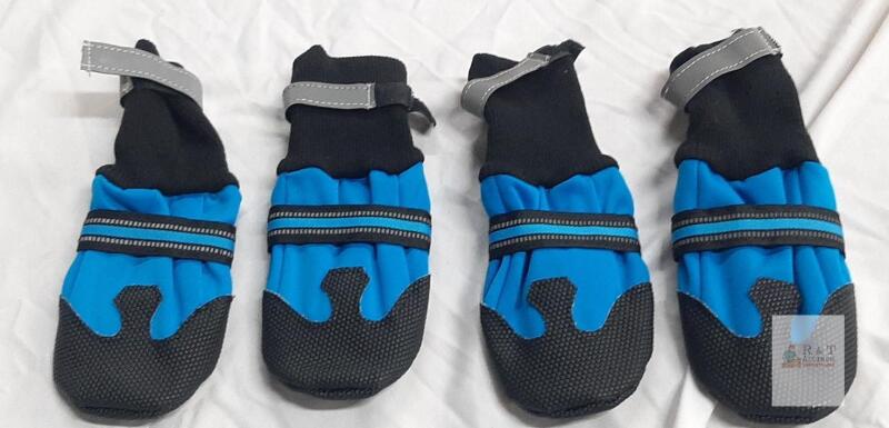 NEW Large Dog Boots with Reflective Velcro Straps, Anti-Slip Sole, Water-Resistant, Set of 4