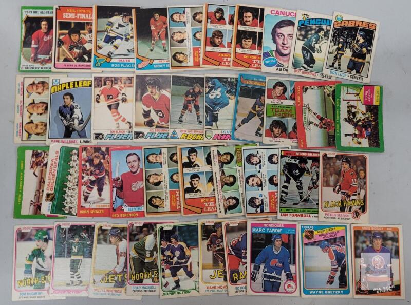 1973 - 1984 O Pee Chee NHL Hockey Trading Card Singles , 40 Trading Cards