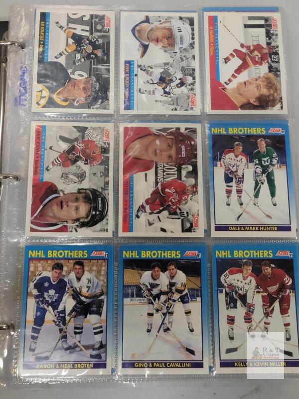 1991 - 1992 Score NHL Hockey Trading Card High Numbers Set #331 - #660 . Appears Complete , Not every page checked