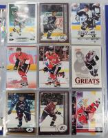 1990 - 2007 NHL Hockey Trading Card Singles . OPC , Fleer , UD , Topps . 450+ Trading Cards in Binder
