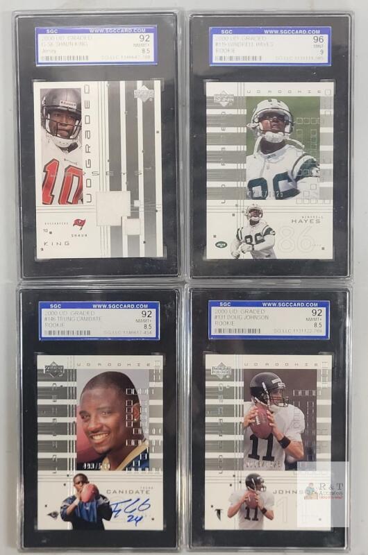 2000 Upper Deck NFL Football Trading Cards - SGC Graded