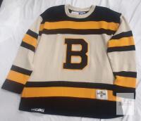 CCM NHL Heritage Boston Bruins Hockey Jersey Adult Large Throwback Wool Blend Made in Canada
