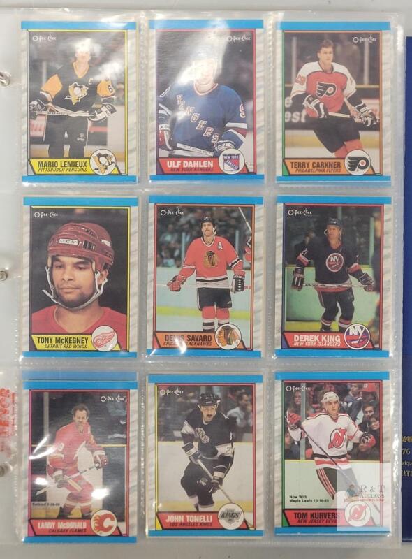 1989-90 OPC NHL Hockey Trading Card Set & 1990 - 2003 NHL Hockey Trading Card Singles (450+ cards) .