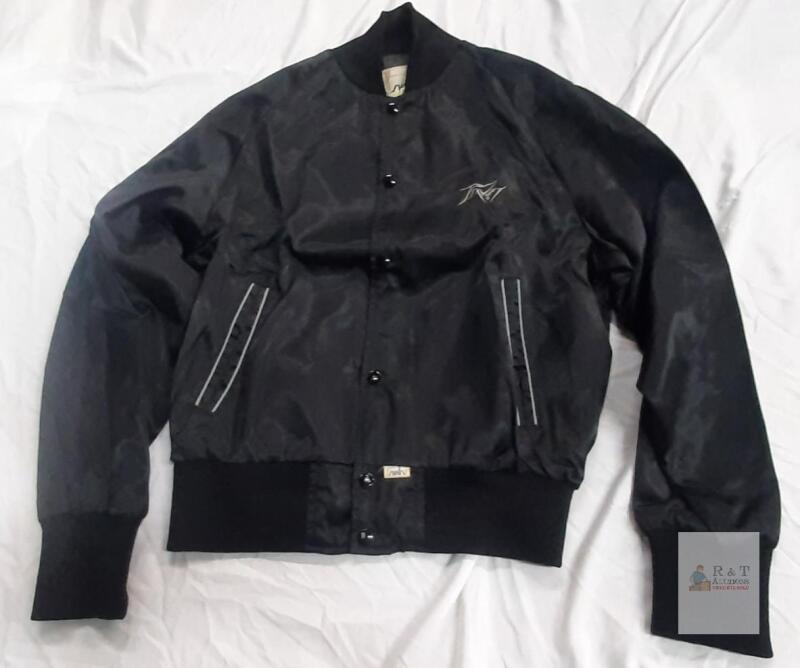 Vintage Peavey Bomber Jacket by Shain of Canada, Men's Medium, Black Satin