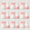 New DECONATION Pink & White Ceramic Easter Bunny & Egg Sets &mdash; 9 Sets, 18 Pieces
