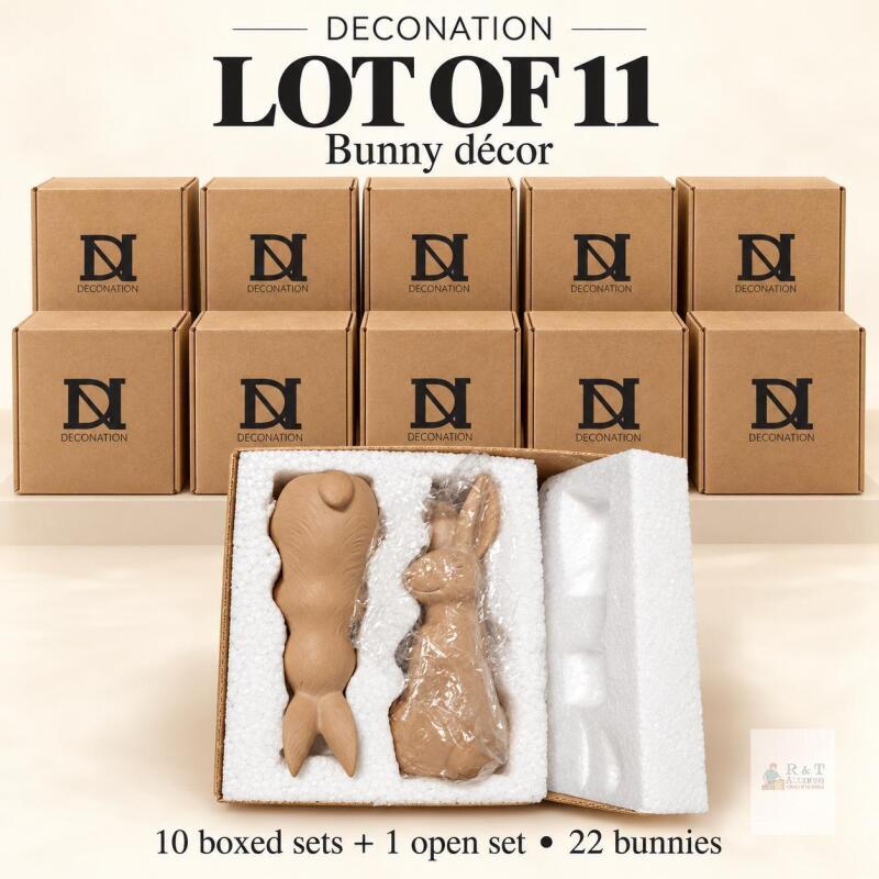 New DECONATION Bunny D&eacute;cor &mdash; Lot of 11. boxes of 2