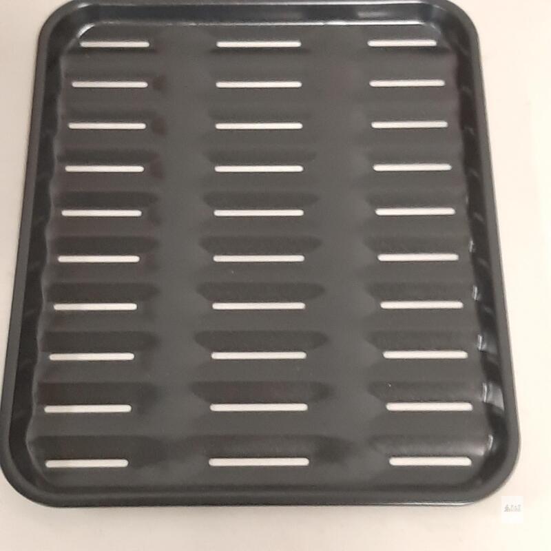 NEW Black Enamel Steel Broiler Pan, 16"x12.75", Vented, Universal Oven Fit, Non-Stick