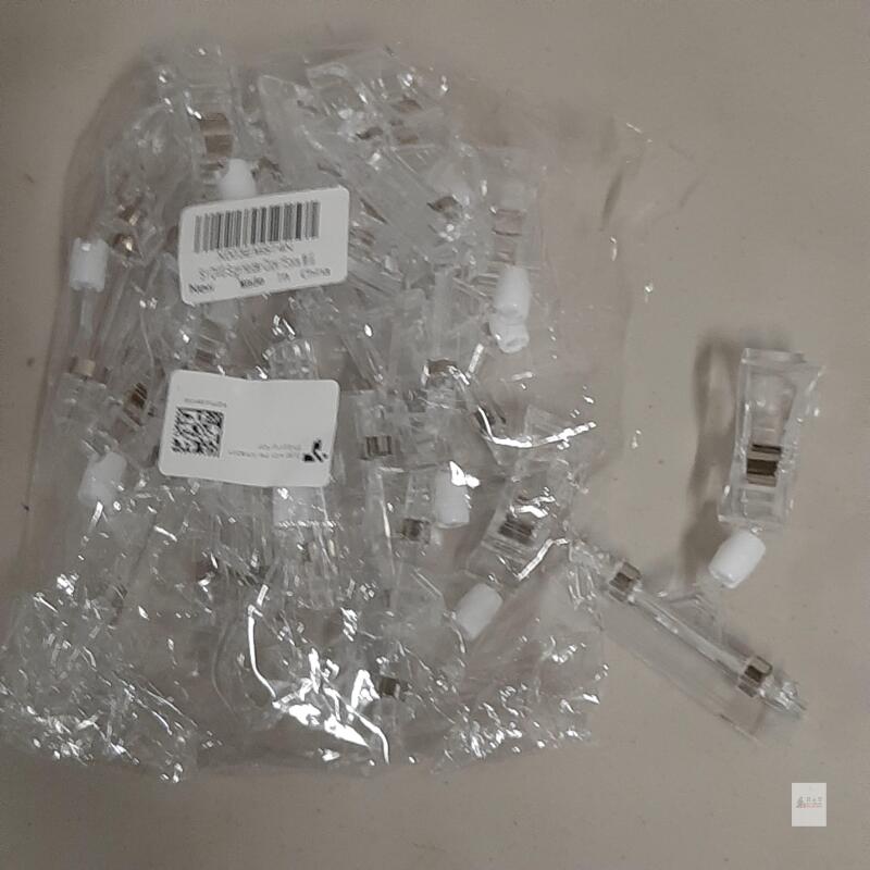 NEW QMG Sign Holder Clips, 15 Pack, 3.3" Clear Plastic, Swivel Joint, X003EMS74N