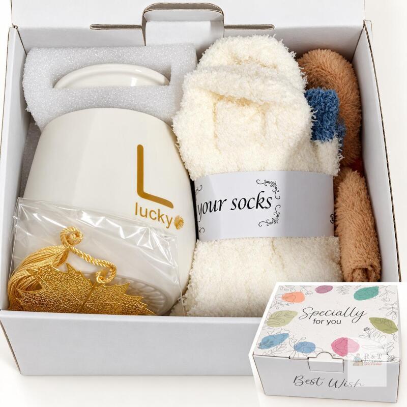Lucky Mug & Cozy Socks Gift Set in Floral Box