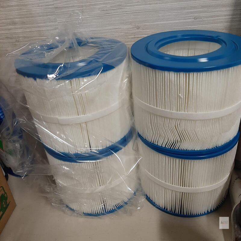 Set of 4 Pool/Spa Filter Cartridges, Approx. 10" x 10", Open End Caps